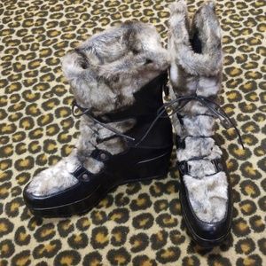 Stuart weitzman faux fur boots